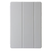For Samsung Galaxy Tab S10 Ultra 3-Fold Clear Acrylic Leather Tablet Case(Grey)
