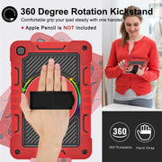 For Honor Pad X8 360 Degree Rotation PC Contrast Silicone Tablet Case(Red + Black)