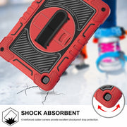 For Honor Pad X8 360 Degree Rotation PC Contrast Silicone Tablet Case(Red + Black)