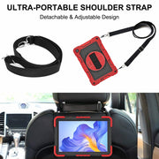 For Honor Pad X8 360 Degree Rotation PC Contrast Silicone Tablet Case(Red + Black)