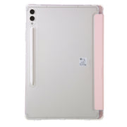 For Samsung Galaxy Tab S9 Clear Acrylic Deformation Leather Tablet Case(Pink)