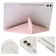 For Samsung Galaxy Tab S9 Clear Acrylic Deformation Leather Tablet Case(Pink)