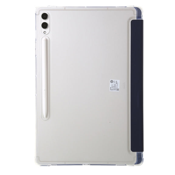 For Samsung Galaxy Tab S9 Clear Acrylic Deformation Leather Tablet Case(Dark Blue)