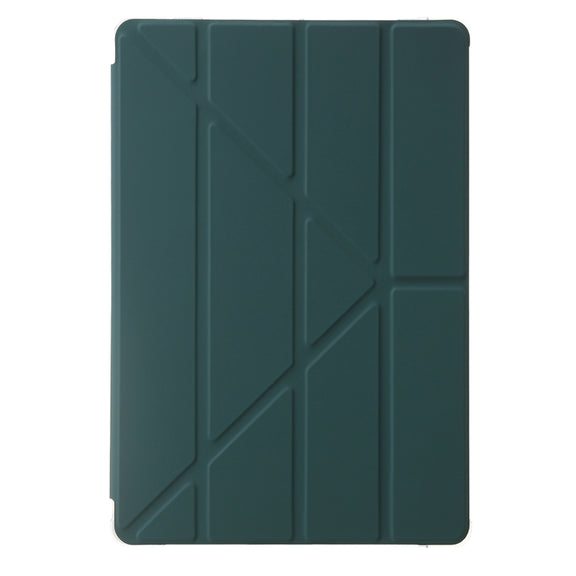 For Samsung Galaxy Tab S10+ / S9+ Clear Acrylic Deformation Leather Tablet Case(Deep Green)
