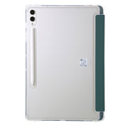 For Samsung Galaxy Tab S10+ / S9+ Clear Acrylic Deformation Leather Tablet Case(Deep Green)