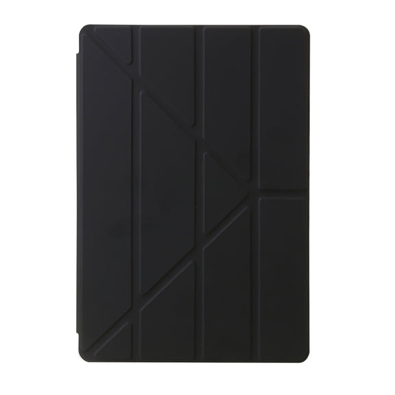 For Samsung Galaxy Tab S10+ / S9+ Clear Acrylic Deformation Leather Tablet Case(Black)