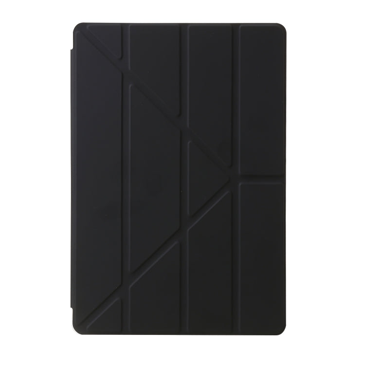 For Samsung Galaxy Tab S10+ / S9+ Clear Acrylic Deformation Leather Tablet Case(Black)