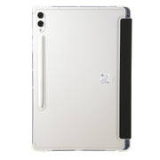 For Samsung Galaxy Tab S10+ / S9+ Clear Acrylic Deformation Leather Tablet Case(Black)