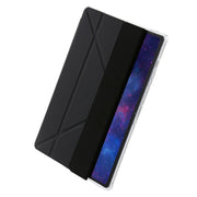 For Samsung Galaxy Tab S10+ / S9+ Clear Acrylic Deformation Leather Tablet Case(Black)