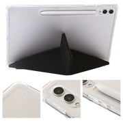 For Samsung Galaxy Tab S10+ / S9+ Clear Acrylic Deformation Leather Tablet Case(Black)