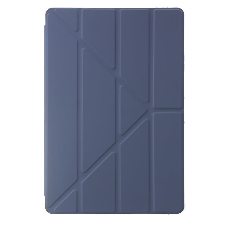For Samsung Galaxy Tab S9 FE Clear Acrylic Deformation Leather Tablet Case(Lavender)