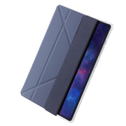 For Samsung Galaxy Tab S9 FE Clear Acrylic Deformation Leather Tablet Case(Lavender)