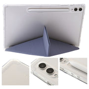 For Samsung Galaxy Tab S9 FE Clear Acrylic Deformation Leather Tablet Case(Lavender)