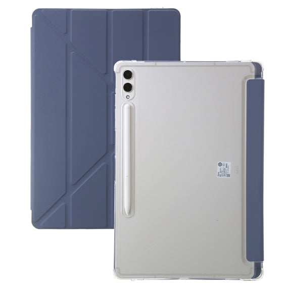 For Samsung Galaxy Tab S9 FE Clear Acrylic Deformation Leather Tablet Case(Lavender)