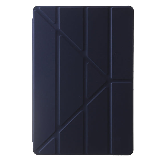 For Samsung Galaxy Tab S10 FE / S9 FE Clear Acrylic Deformation Leather Tablet Case(Dark Blue)