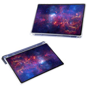 For Samsung Galaxy Tab S10 FE / S9 FE Clear Acrylic Deformation Leather Tablet Case(Dark Blue)
