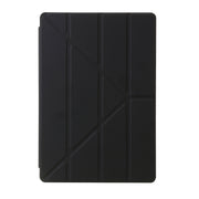 For Samsung Galaxy Tab S9 FE Clear Acrylic Deformation Leather Tablet Case(Black)