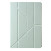 For Samsung Galaxy Tab S9 FE+ Clear Acrylic Deformation Leather Tablet Case(Green)