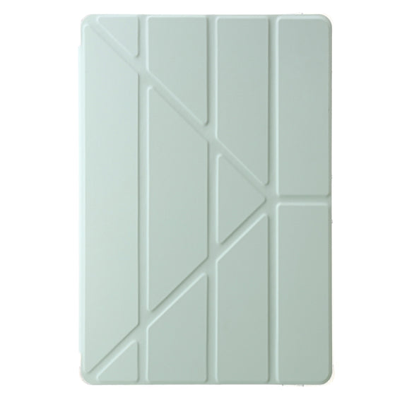 For Samsung Galaxy Tab S9 FE+ Clear Acrylic Deformation Leather Tablet Case(Green)