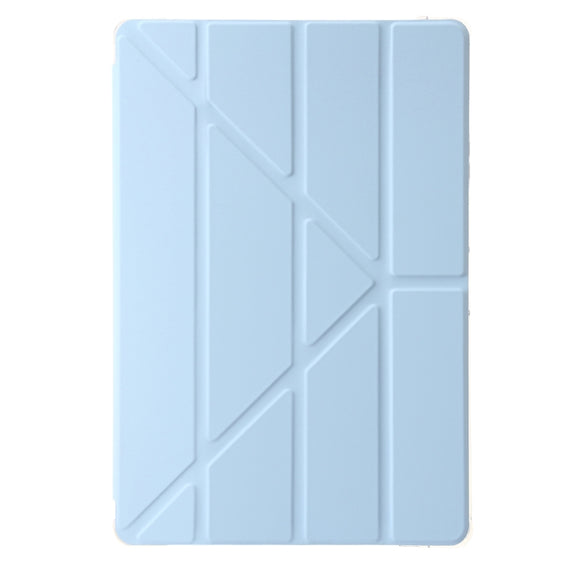 For Samsung Galaxy Tab S9 FE+ Clear Acrylic Deformation Leather Tablet Case(Ice Blue)