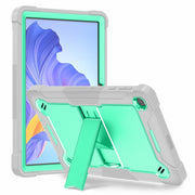 For Honor Pad X8 Shockproof Silicone Hybrid PC Tablet Case with Holder(Mint Green + Grey)