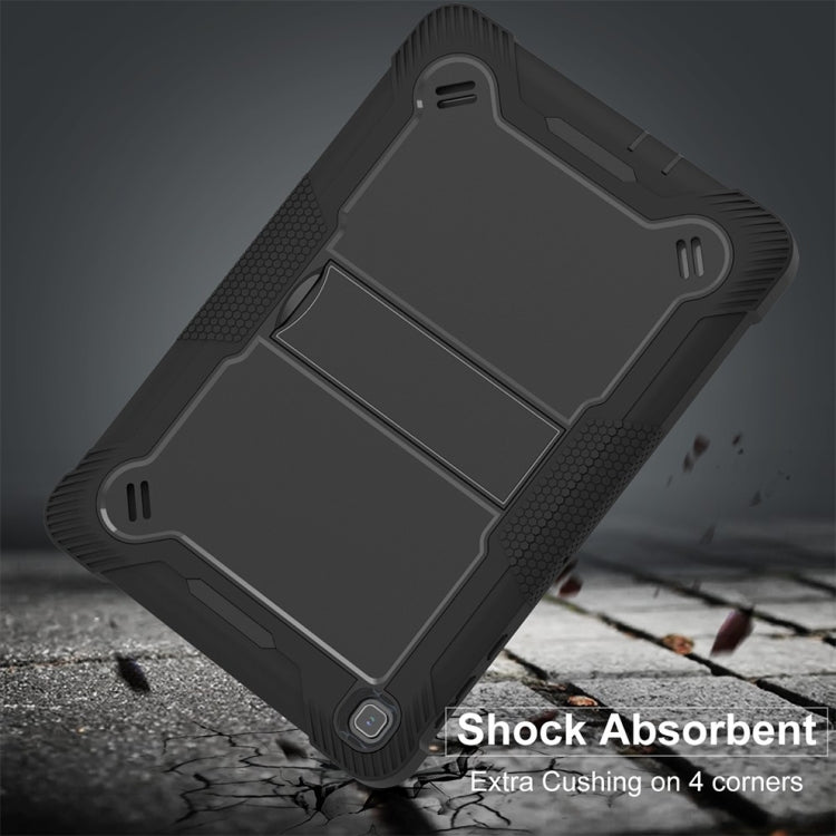 For Honor Pad X8 Shockproof Silicone Hybrid PC Tablet Case with Holder(Black)