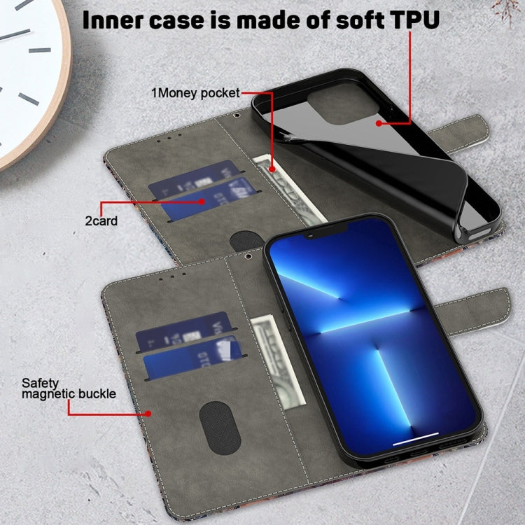 For Motorola Moto G14 Crystal 3D Shockproof Protective Leather Phone Case(Reflection Dutterfly)