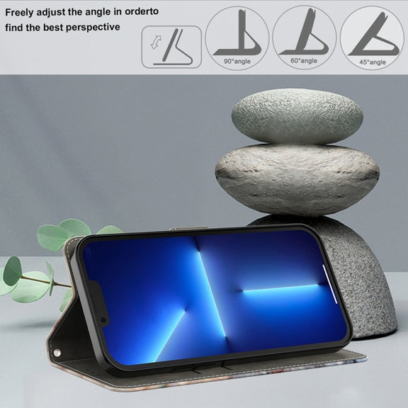 For Motorola Moto G14 Crystal 3D Shockproof Protective Leather Phone Case(Reflection Dutterfly)