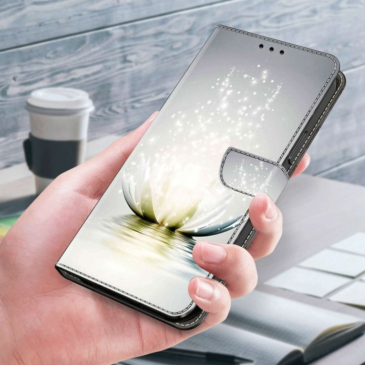 For Motorola Moto G14 Crystal 3D Shockproof Protective Leather Phone Case(Light Lotus)