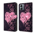 For Motorola Moto G14 Crystal 3D Shockproof Protective Leather Phone Case(Lace Love) - Motorola Cases by PMC TechLife | Online Shopping South Africa | PMC TechLife | Buy Now Pay Later Mobicred