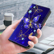 For Motorola Moto G14 Crystal 3D Shockproof Protective Leather Phone Case(Diamond Butterfly)