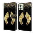 For Motorola Moto G54 Crystal 3D Shockproof Protective Leather Phone Case(Golden Wings) - Motorola Cases by PMC TechLife | Online Shopping South Africa | PMC TechLife | Buy Now Pay Later Mobicred