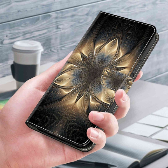 For Motorola Moto G54 Crystal 3D Shockproof Protective Leather Phone Case(Luminous Building)