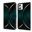 For Motorola Moto G54 Crystal 3D Shockproof Protective Leather Phone Case(Gold Outline) - Motorola Cases by PMC TechLife | Online Shopping South Africa | PMC TechLife | Buy Now Pay Later Mobicred