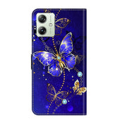 For Motorola Moto G54 Crystal 3D Shockproof Protective Leather Phone Case(Diamond Butterfly)