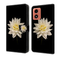 For Motorola Moto G Play 2024 Crystal 3D Shockproof Protective Leather Phone Case(White Flower) - Motorola Cases by PMC TechLife | Online Shopping South Africa | PMC TechLife | Buy Now Pay Later Mobicred