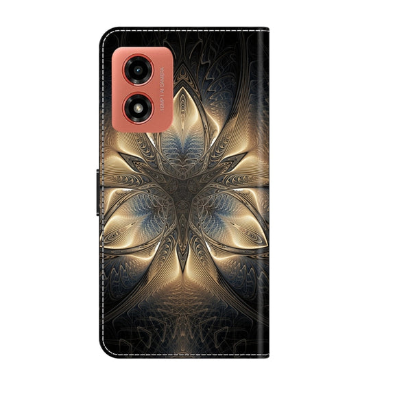 For Motorola Moto G Play 2024 Crystal 3D Shockproof Protective Leather Phone Case(Luminous Building)