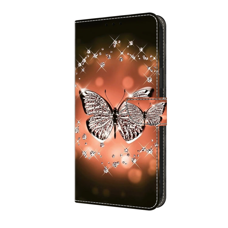 For Motorola Moto G Play 2024 Crystal 3D Shockproof Protective Leather Phone Case(Crystal Butterfly)