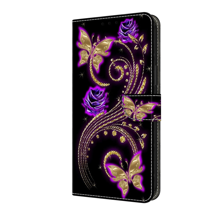 For Motorola Moto G Play 2024 Crystal 3D Shockproof Protective Leather Phone Case(Diamond Butterfly)