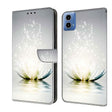 For Motorola Moto G24 Crystal 3D Shockproof Protective Leather Phone Case(Light Lotus) - Motorola Cases by PMC TechLife | Online Shopping South Africa | PMC TechLife | Buy Now Pay Later Mobicred