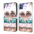 For Motorola Moto G24 Crystal 3D Shockproof Protective Leather Phone Case(Pink Diamond Heart) - Motorola Cases by PMC TechLife | Online Shopping South Africa | PMC TechLife | Buy Now Pay Later Mobicred