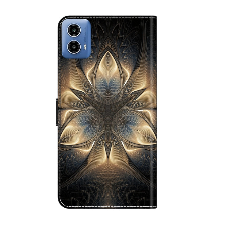 For Motorola Moto G24 Crystal 3D Shockproof Protective Leather Phone Case(Luminous Building)