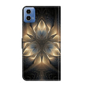 For Motorola Moto G24 Crystal 3D Shockproof Protective Leather Phone Case(Luminous Building)