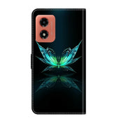 For Motorola Moto G04 Crystal 3D Shockproof Protective Leather Phone Case(Reflection Dutterfly)
