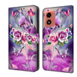 For Motorola Moto G04 Crystal 3D Shockproof Protective Leather Phone Case(Butterfly) - free shipping - PMC TechLife - Order now!