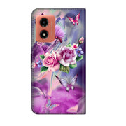 For Motorola Moto G04 Crystal 3D Shockproof Protective Leather Phone Case(Butterfly)