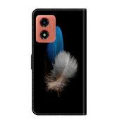 For Motorola Moto G04 Crystal 3D Shockproof Protective Leather Phone Case(Two Branches)