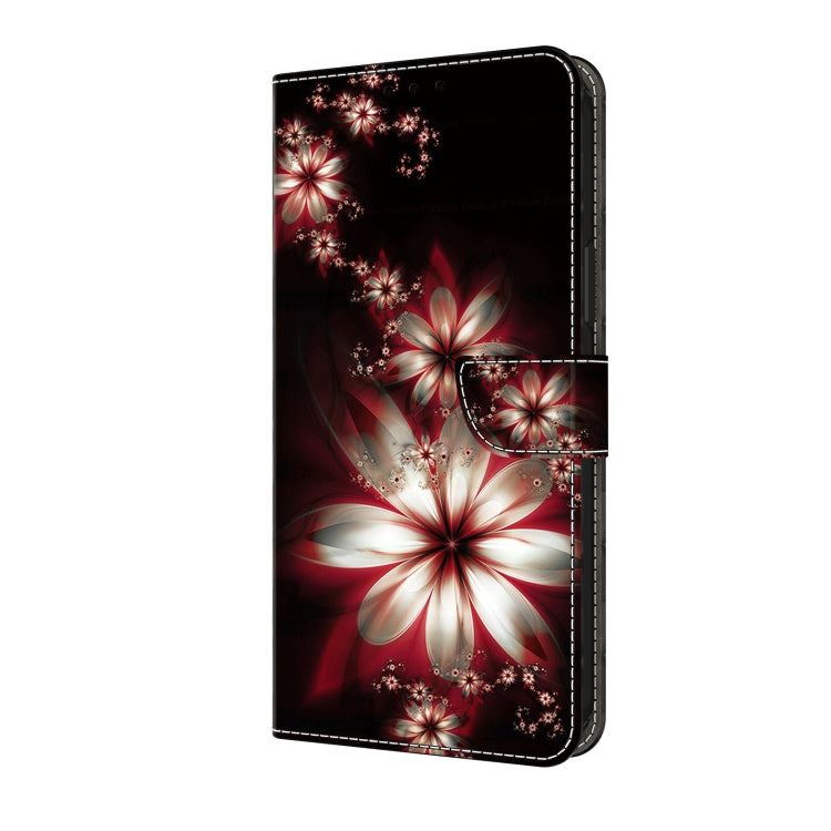 For Motorola Moto G04 Crystal 3D Shockproof Protective Leather Phone Case(Fantastic Flower)