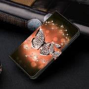 For Motorola Moto G04 Crystal 3D Shockproof Protective Leather Phone Case(Crystal Butterfly)