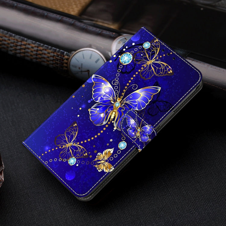 For Motorola Moto G04 Crystal 3D Shockproof Protective Leather Phone Case(Diamond Butterfly)